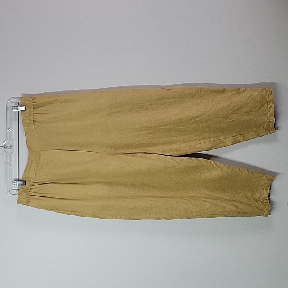 ZARA pull on Linen pants pleated 2753/221